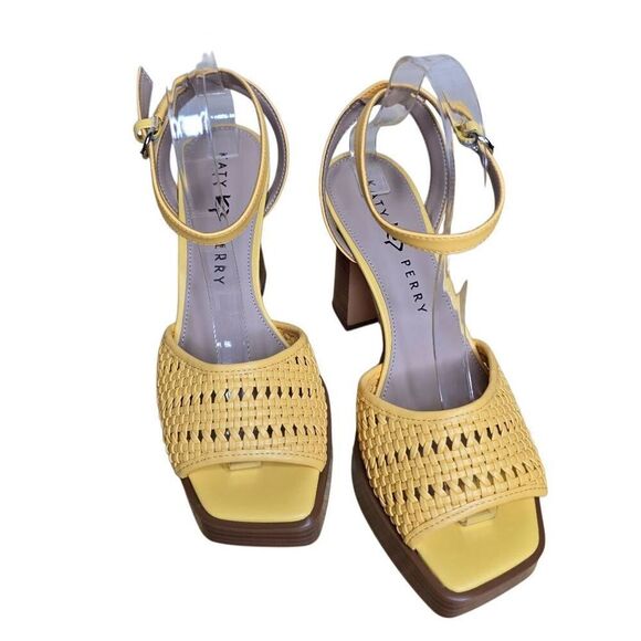 Katy Perry The Steady Ankle Strap Heels Pineapple Yellow Size 8.5 - Picture 3 of 14